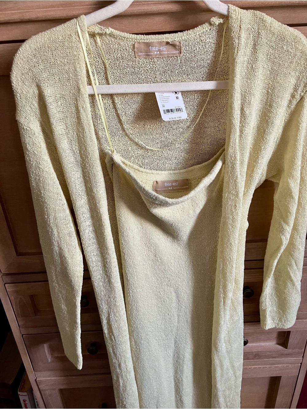 Free People Lemongrass Maxi Tube Dress with matching Coat/Wrap - Picture 11 of 12